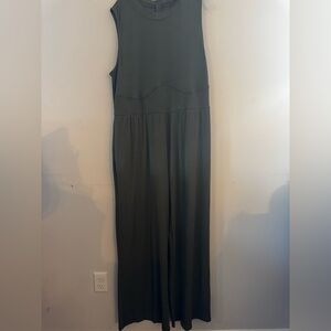 Sleeveless Olive Jumpsuit